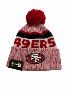 New Era Brand New San Francisco 49ers Pom Beanie Winter Knit Cap SF Niners NWT